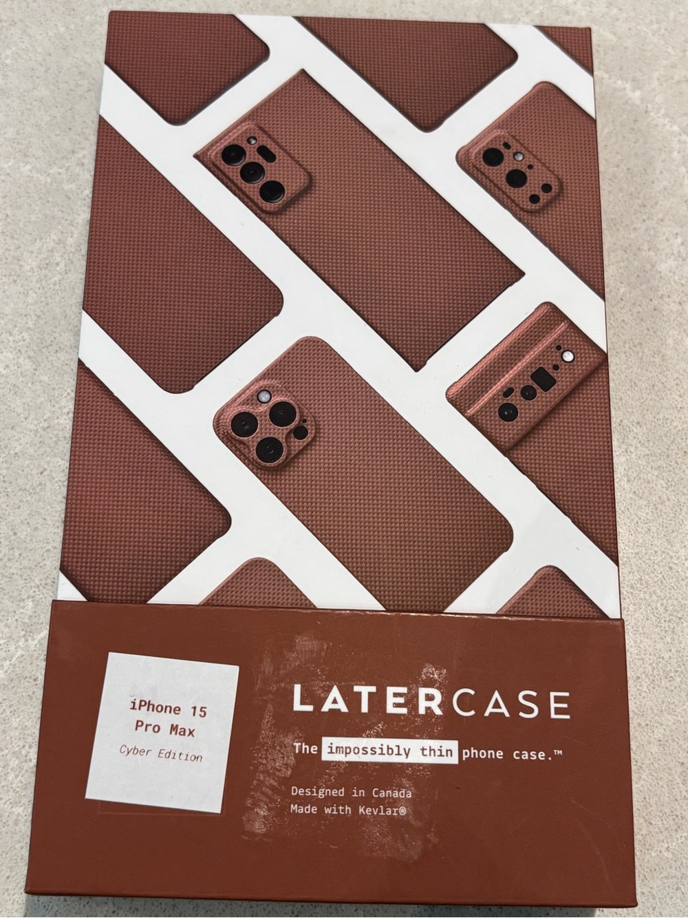 Latercase iPhone 15 Pro Max Case Cyber Edition Coffee Brown NIB 2X